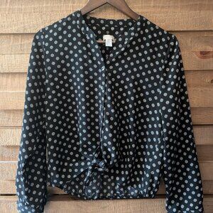 Chico's Size 0 Black and White Dress Blouse